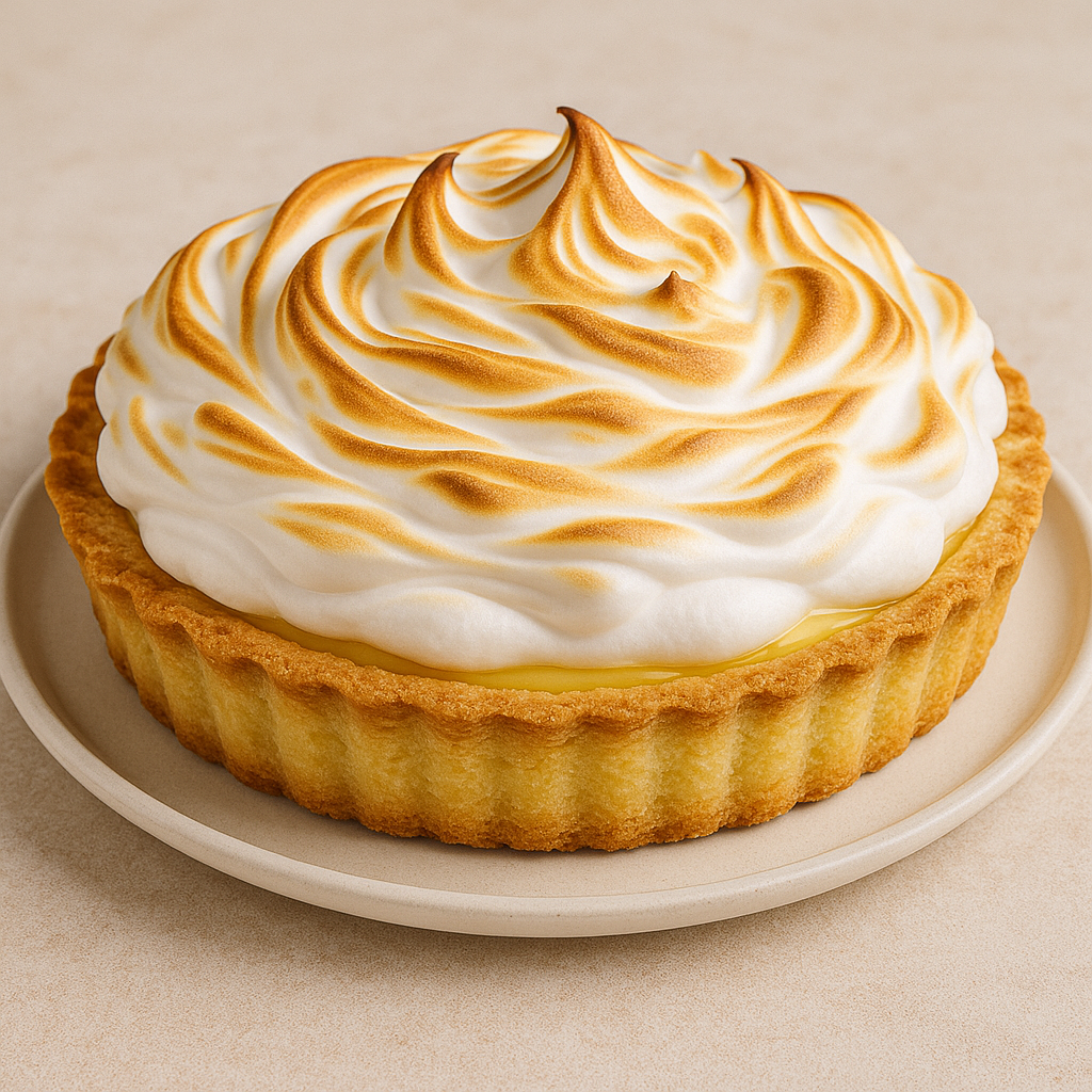 Torta de Limão Siciliano com Merengue Dourado