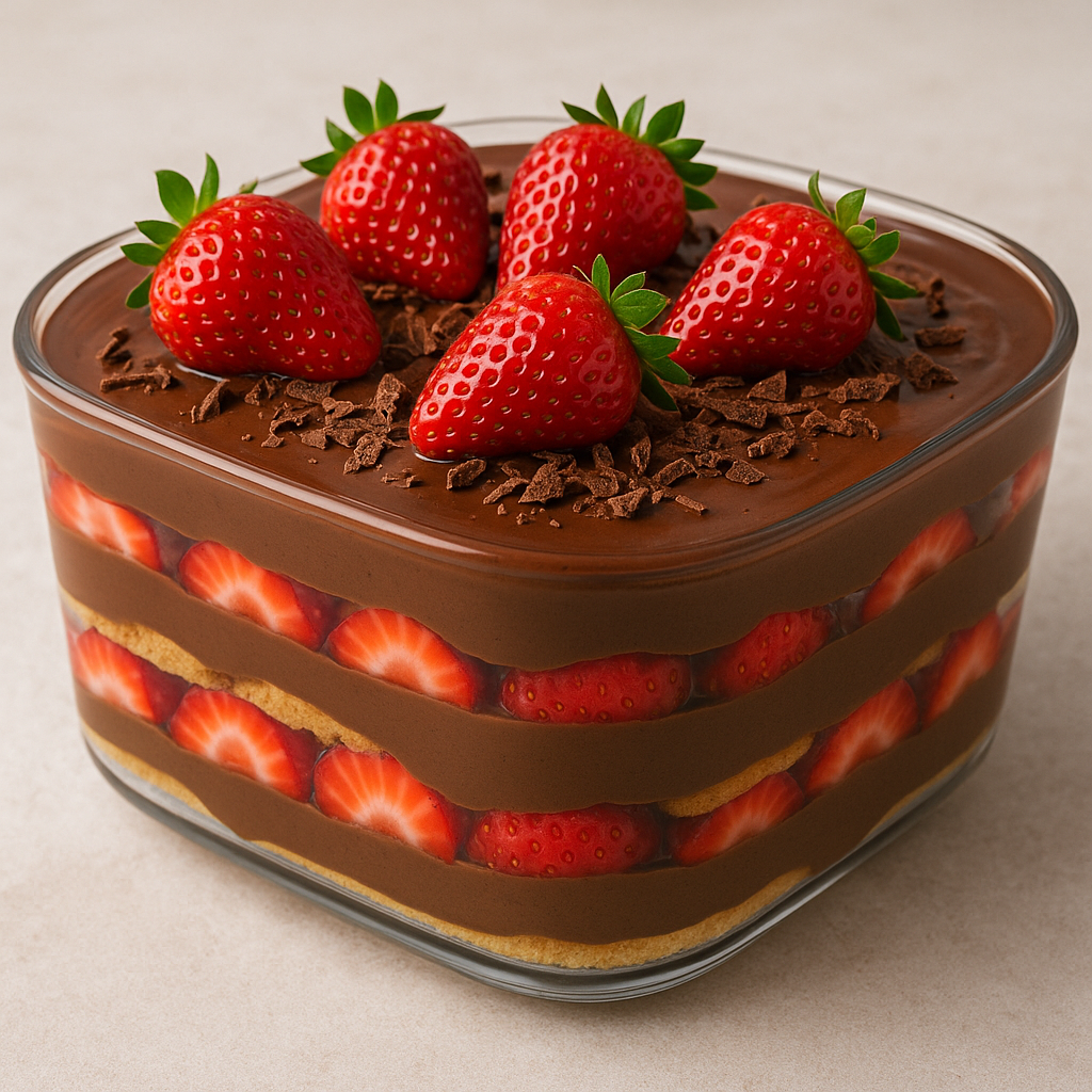Pavê de Chocolate e Morango